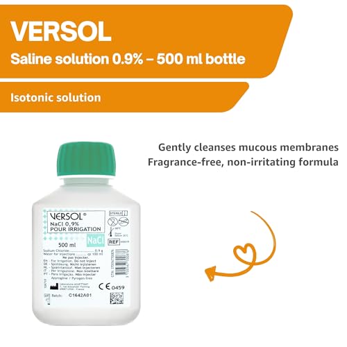 Solution saline Versol NaCl 0,9% en format familial de 3 bouteilles de 500 ml - 6