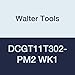 Walter Tools DCGT11T302-PM2 WK1 Carbide Tiger-Tec Positive Indexable Turning Insert, 0.008" Corner Radius, 3/8" IC, 5/32" Thick, 0.020" - 0.078" Depth of Cut (Pack of 10)