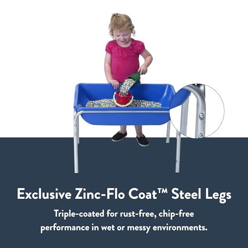Children's Factory 18" Small Sensory Table, Sandbox with Lid, Water Table for Kids, Blue - Thumbnail 3