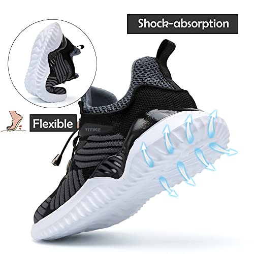 Image of JMFCHI Boys Girls Kids' Sneakers Knitted Mesh Sports Shoes Breathable Lightweight Running Shoes for Kids Fashion Athletic Casual Shoes