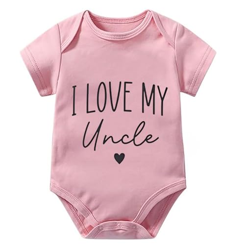 I Love My Uncle Newborn Outfits Baby Clothes Short Sleeve Funny Baby Onsies Infant Romper