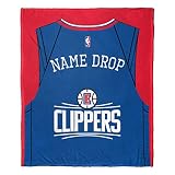 NORTHWEST NBA Los Angeles Clippers Personalized Silk Touch Throw Blanket, 50" x 60", Jersey (236)