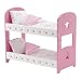 Emily Rose 14 Inch Doll Furniture | Lovely Pink and White Star Themed Doll Bunk Bed, Includes Plush Reversible Bedding | Fits 14" American Girl Wellie Wishers Dolls