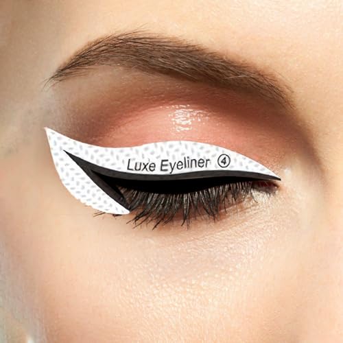 Nine-Tails Fox Eyeliner and Eyeshadow Stencil - 12 Designs for Perfect Eye Makeup, Reusable Makeup Tool, 1 Sheet per Pack
