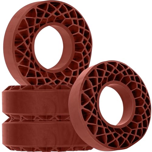 RCHuiWow 1.9 Silicone Rubber Insert Foam Tire Inserts RC 1.9" Wheel Tires Waterproof Inserts for 1/10 RC Crawler TRX4 Axia1 SCX10 Capra Redcat Gen7 Gen8 RXB10 TF2,4pcs,Brown
