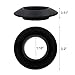 4 Pcs Universal Kayak Paddle Drip Rings-for Kayak and Canoe Paddles - No More Sliding Up and Down (Black)