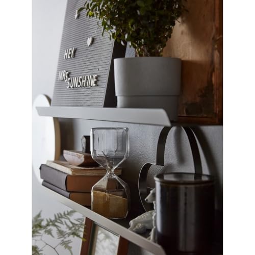 Image of 24 Inch Set 2 Black Wall Shelf - Metal Floating Shelf for Wall, Wall Mounted Shelves, Modern Wall Shelf for Bedroom & Living Room Storage, Minimalist Wall Mount Shelf (60.96 CM Long X 24 CM deep)