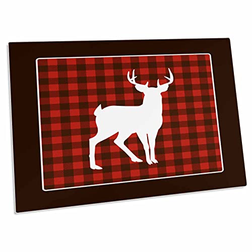 3dRose Buffalo Plaid Buck - Pad para escritorio grande miniatura 1