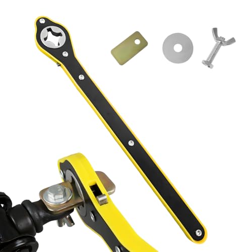 Image of povtii Car Jack Ratchet Wrench, 360 Degree Swivel Tire Wheel Jack Ratchet Wrench, Tire Wheel Jack Lift Speed Handle Tool Suitable for Vehicle SUV Truck, Universal Car Accessories