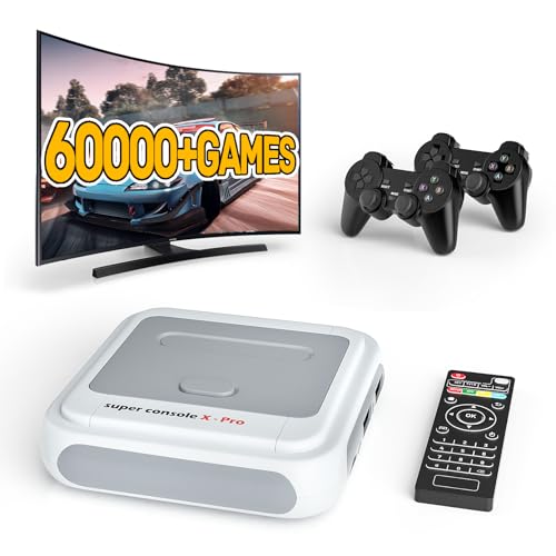 Retro Game Console Retroplay Emulator – Super Console X PRO Dual System,60,000+ Video Games, Compatible 64+ Emulators。Emulator Console Support 2.4G+5G/1000M Ethernet, Plug & Play Video Game Console