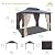 SOLUMIA 10’x12’ Hardtop Gazebo, Double Roof Patio Pergola with Polycarbonate Panels, Aluminum Frame, Outdoor Canopy with Netting for Backyard, Garden, and Deck – Durable & UV-Resistant