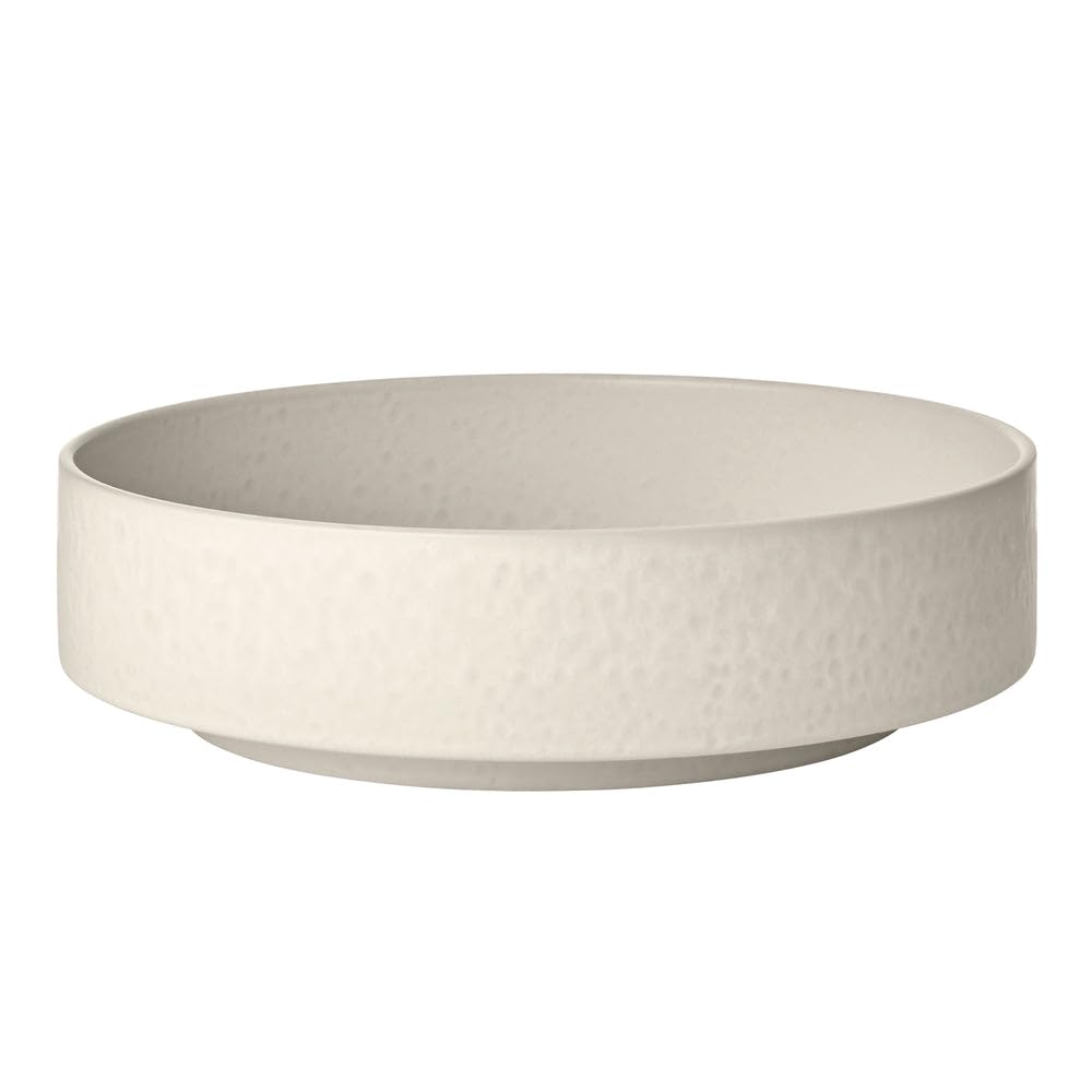blomus Servierschale -MAKOTO- | Schale aus Keramik | 9,5 x 20 x 20 cm | Farbe Moonbeam | Geschirr & Tafelservice