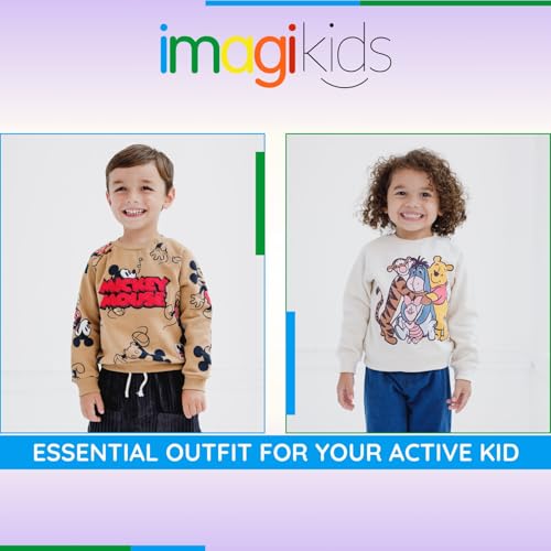 Disney Winnie the Pooh Mickey Mouse Fleece Sweatshirt and Pants Outfit Set Newborn to Toddler Sizes (Newborn - 5T)2