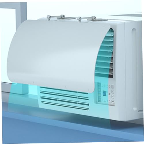 Deflector de aire acondicionado de ventana regulable de plástico blanco para ventilación de hogar 3