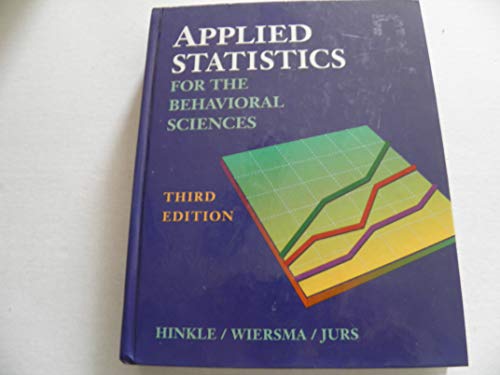 Applied statistics for the behavioral sciences 0395675553 Book Cover