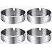 Round Stainless Steel Cigarette Cigar Ashtray Set -- Pack of 4 Deluxe Ashtrays for Outdoors and Home