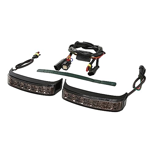 Green-L Smoke Lens LED Saddlebag Bags Running Brake Turn Signal Light Fit for Harley Electra Glide Ultra Classic 2014-2024