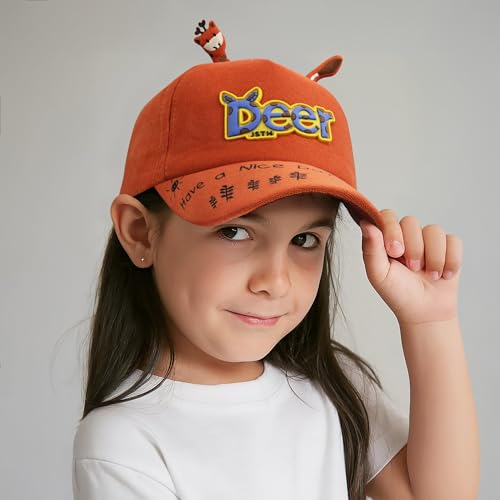 Image of VRITRAZ Unisex Kids Baseball Cap, Lightweight Adjustable Casual Sports Hat | for School, Travel and Outdoor Activities, Boys and Girls (4-12 Years)
