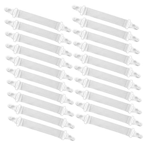 HOODANCOS 20pcs Bed Sheet Holder Straps Elastic Sheet Clips for Firm Fitted Heavy Duty Gripper Fasteners to Keep Bedding Neat and Tidy Multi Purpose Use for Mattresses and Comforters