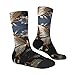 XZDWPY Gold White Butterflies Unisex Mid-Calf Socks 2 Black-2 Polyester Skin-Friendly Moisture-Wicking Fashionable Crew Socks
