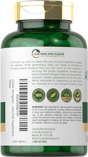 Carlyle Astragalus Root Capsules 4500mg | 150 Count | Vegetarian, Non-GMO, Gluten Free Supplement - Image 4