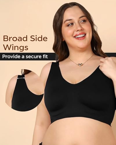Image of Tweens Cotton Non-Padded Plus-Size Bonded Bra for Women | Full Coverage Broad Straps | Hidden Concealer | Seamless Wire-Free No-Dig Comfort | Breathable Cotton | Elastic-Free No Marks | Pack of 1