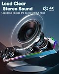 LENRUE G11 Computer Speakers for Desktop, Touch Lights PC Speakers with Surge Clear Sound, USB C/USB Powered for Computer Desktop PC Laptop Monitor(Black) (Black) (Black)