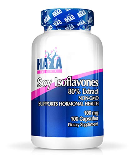 SOYA Isoflavones 80% Extract x 100 Capsules Non-GMO Supports Hormonal Health, Potent One-a-Day Formula