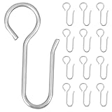 SUPVOX 50 Stück Gardinenhaken aus Verzinktem Stahl mit Werkzeugloser Montage für Decken und Duschvorhangschienen Vielseitig Einsetzbar zur Stilvollen Decken Dekoration