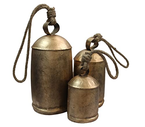 Mango Gifts 3 Giant Harmony Cow Bells Vintage Handmade Christmas Decoration Bells On Rope #TOP21
