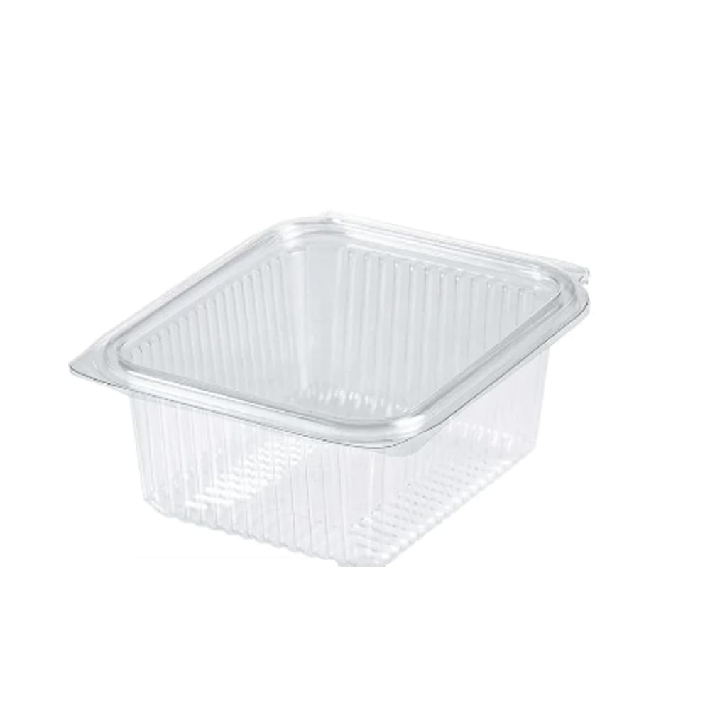 Générique 100 barquettes fraicheur à charnière 1000 cc en plastique PET pour salade et aliments froids