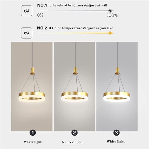 Suspension LED avec télécommande 3 lampes lustre de plafond réglable cuisine salle à manger