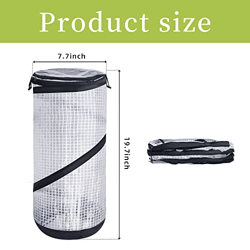Decohs 2 Pcs Pop Up Mini Greenhouse-19.7X7.7Inch Pvc Spring-Up Plant Protector With Zipper-Portable Greenhouse Cover For Gardening Plants Cold Frost Protection Wind Rain Proof #TOP1