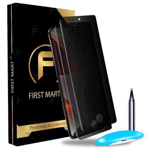 Image of FIRST MART Anti-Spy UV Tempered Glass for Motorola Edge 50 Pro | 9H Curved Display Screen Guard, Fingerprint Compatible | Pack of 2