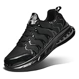 AFWIE Safety Steel Toe Shoes for Men Women Slip Resistant Work Sneakers Wide Composite Toe Air Cushioning Lightweight Comfortable Tennis Shoe 39 Black