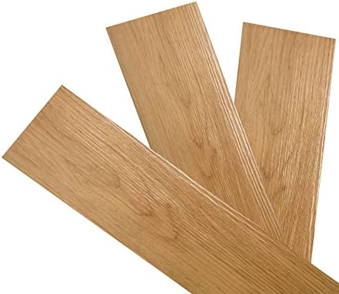 Lavieva 5m² Floor Planks Tiles Self Adhesive Wood Effect Vinyl Flooring Kitchen Bathroom, 36pcs Self Adhesive Floor Tiles, Wooden Flooring Wall Stickers for Home, Bedroom DIY Planks
