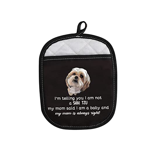 Shih Tzu Dog Gift Shih Tzu Lover Gift Shih Tzu Pot Holder I Am Not A Shih Tzu I Am A Baby Dog Oven Mitt Shih Tzu Owner Gift(Shih Tzu Potholder) #TOP25