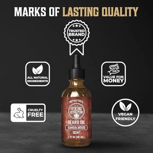 Viking Revolution Ultimate Conditioner for Men's Beard Grooming - Softens, Smoothes and Soothes Beard Itch- Contains Wash, Conditioner, Oil, Balm and Comb- Sandalwood Scent - Image 6