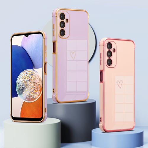 ZTOFERA Designed for Samsung Galaxy A55 5G Case,Cute Plating Edge Love Hearts Pattern with Camera Lens Protection Phone Case for Galaxy A55 6.5",Purple by ZTOFERA - Used condition - Image 6
