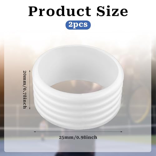 Tennis Racquet Grips Rubber Ring Tennis Racket Grip Band Tennis Racket Silicone Ring Anti Slip Tennis Absorbent Overgrip in Place for Squash Racquetball Badminton Baseball Racket - Thumbnail 5