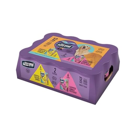 A Strong Heart Wet Dog Food, Chicken & Beef Variety Pack - 13.2 oz Cans (Pack of 12), Made in The USA with Real Chicken & Beef