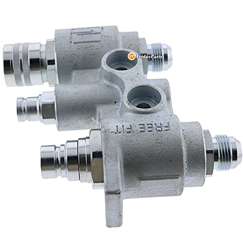 FridayParts 46mm 12JIC Hydraulic Control Valve 47447054 4BD4FF112 Compatible for CASE Loader TR340 SV185 TV380 SV250 SV280 SV300 SV340 TR270 SR175 TR310 SR200 TR320 SR210 SR220 Replacement