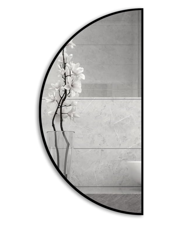Miroir ovale noir design Loft Ramix pour décoration murale de couloir