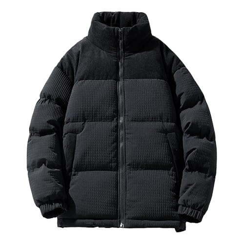 Veste matelassée velours côtelé homme DGKaxiyaHM à col montant noir