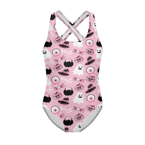 Image of Girls One Piece Swimsuits Quick Dry Beach Bathing Suit Crossback Swimwear 5-14 Years