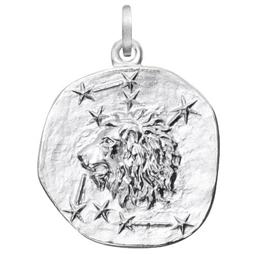 trendor Sternzeichen Löwe 925 Silber 20 mm Anhänger Tierkreiszeichen für Damen, Herren und Kinder, 08453-08