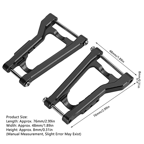Image of Dilwe RC Rear Suspension Arms, Aluminum Alloy Rear Suspension Arms Replacement Part for Traxxas 1967 C10 Drag Slash(Black)