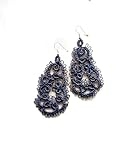 orecchini uncinetto schemi in italiano Materiali: Cotone handmade grigio orecchini lunghi goccia uncinetto pizzo orecchini fatti a mano in acciaio inox cotone tessile gioielli regalo di Natale donne