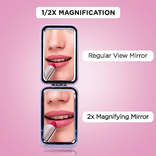 Image of NFI essentials Dressing Table Cosmetic Makeup Mirror with Stand, Rectangle Shape Mirror for Multipurpose Tabletop Vanity Mirror Shaving Mirror Bathroom Mirror Magnifying Mirror Standing Mirror