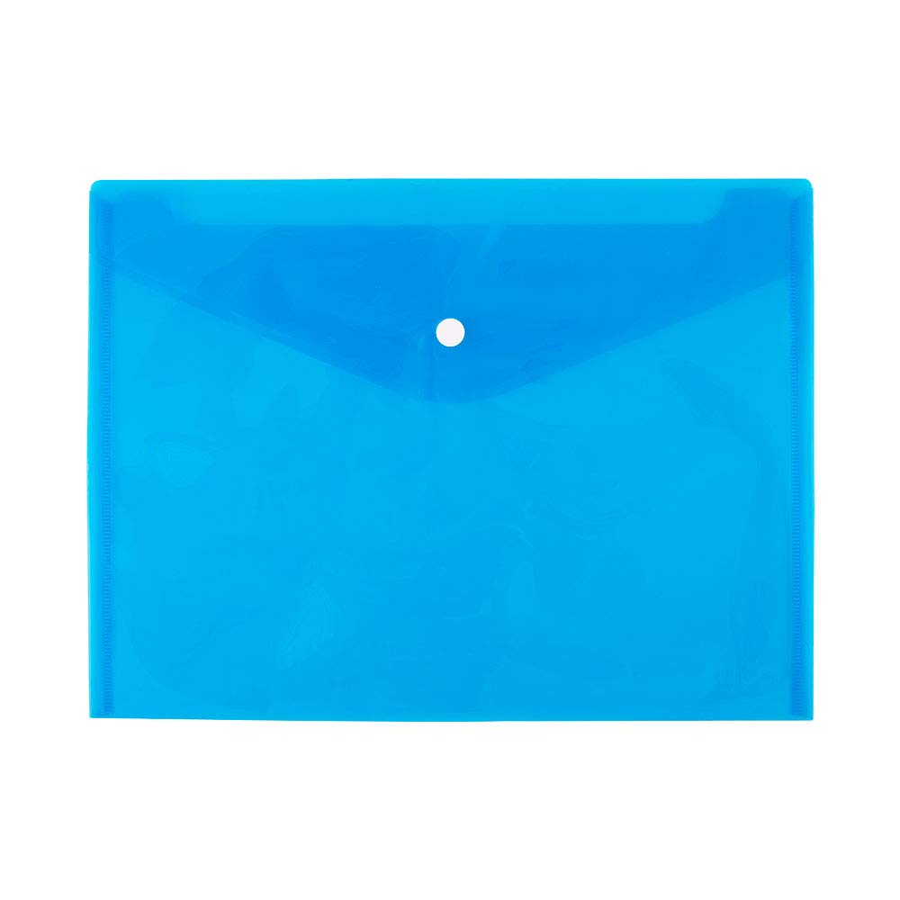 D.RECT 5530 Polypropylene Document Folder A4 with Snap Fastening/Press Stud Closure Blue